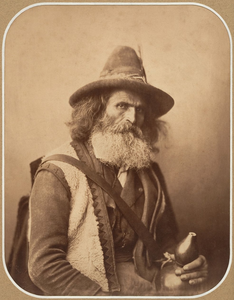 [Italialainen katumuusikko], n. 1856. tekijältä Gustave Le Gray