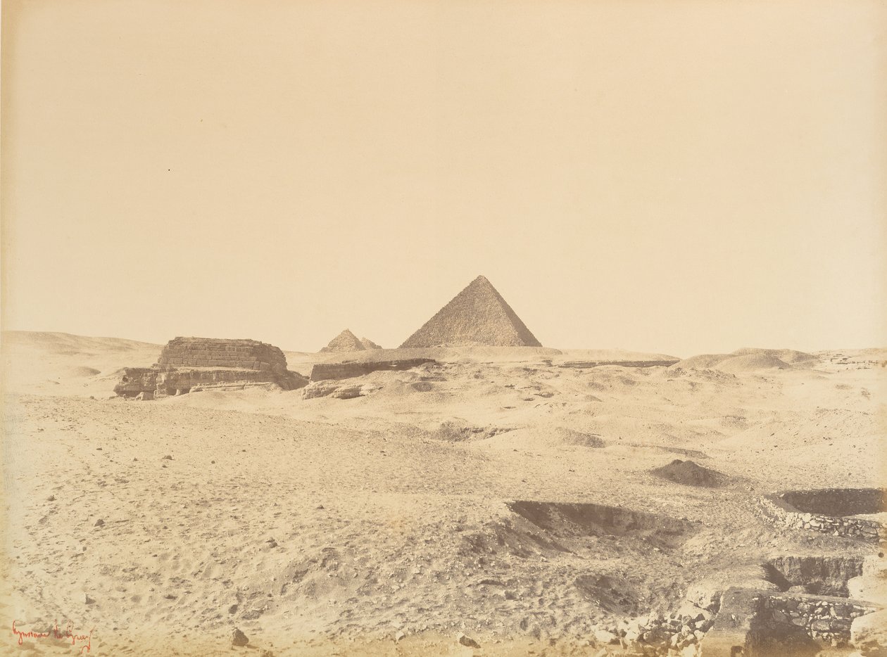 Gizan pyramidit, 1865-69. tekijältä Gustave Le Gray