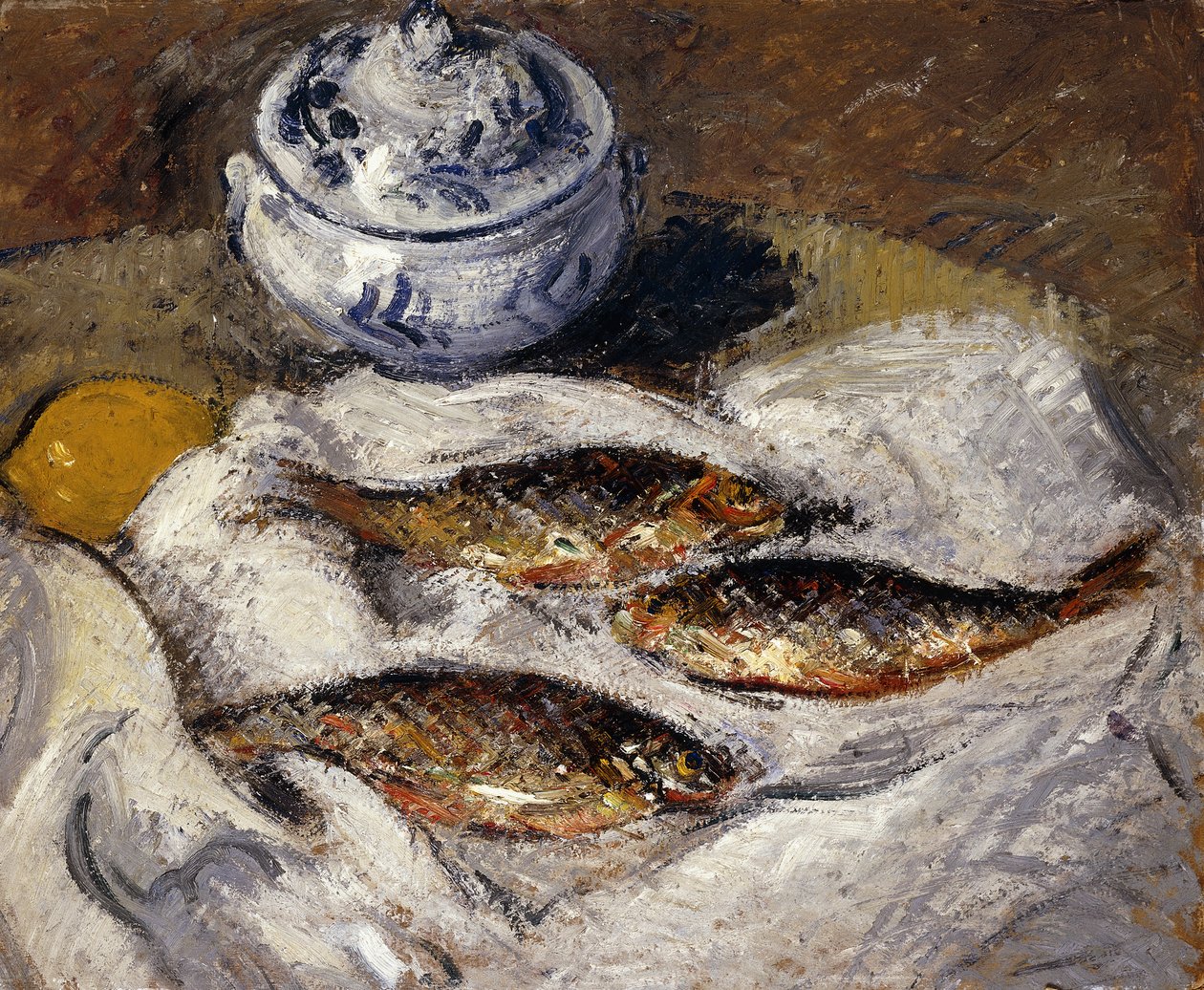 Silli ja Tureen; Harengs et Soupiere, n. 1925 tekijältä Gustave Loiseau