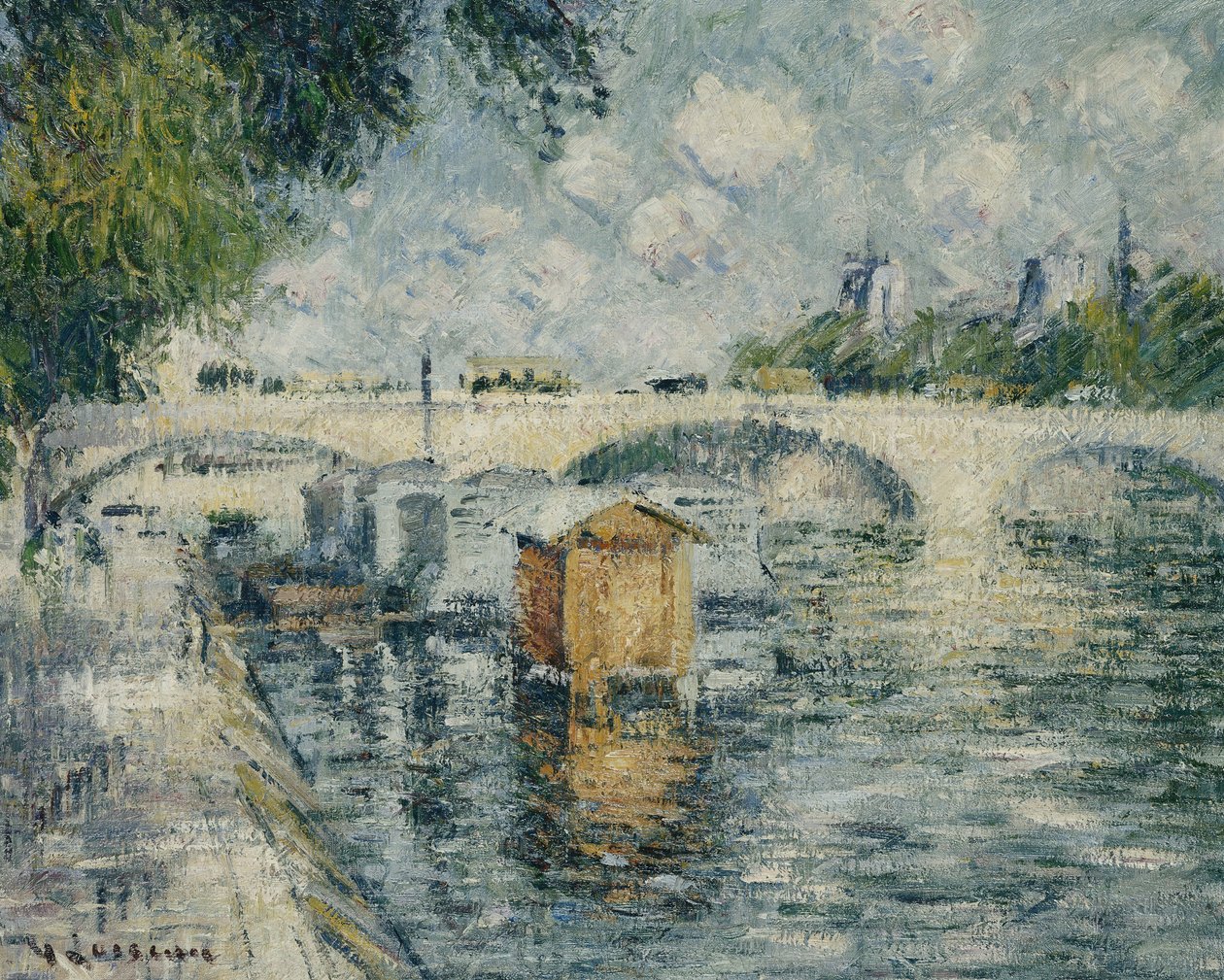 Louis Philippen silta, Pariisi, 1925 tekijältä Gustave Loiseau