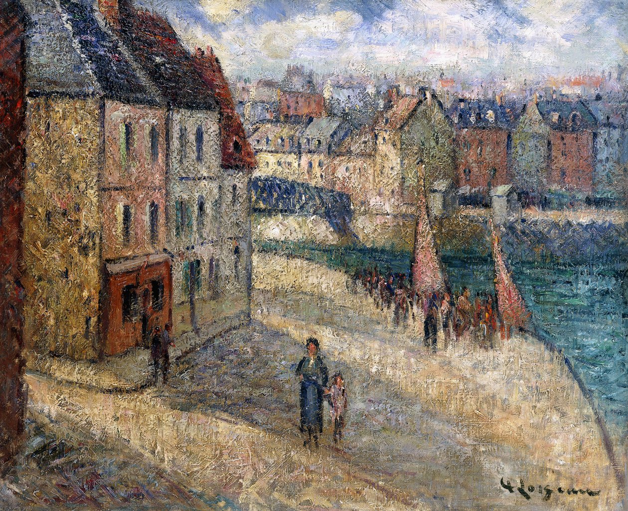Laituri Dieppessä, tekijältä Gustave Loiseau