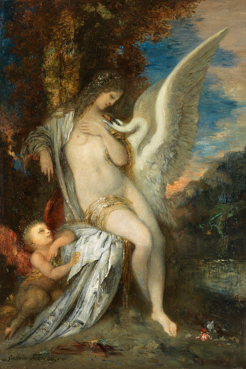 Gustave Moreau Leda n. 1875 tekijältä Gustave Moreau