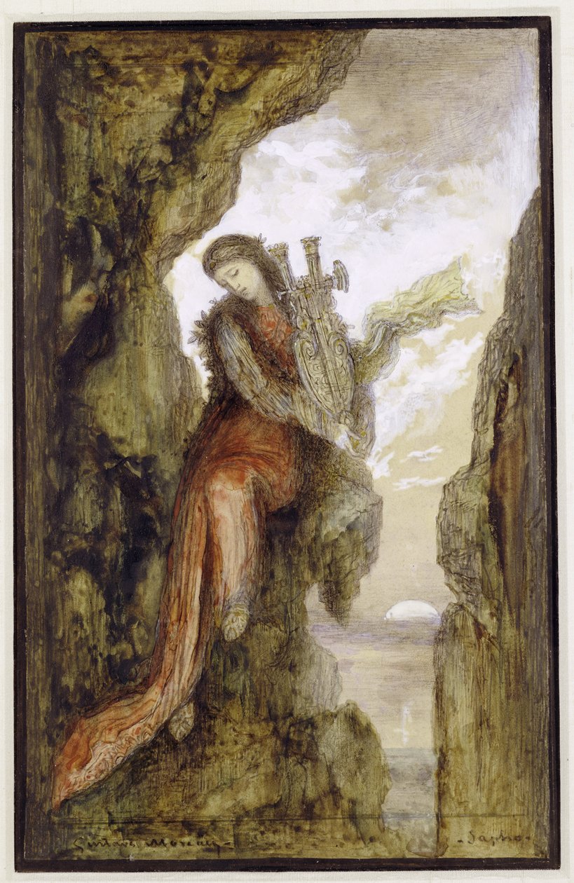 Sappho kalliolla tekijältä Gustave Moreau