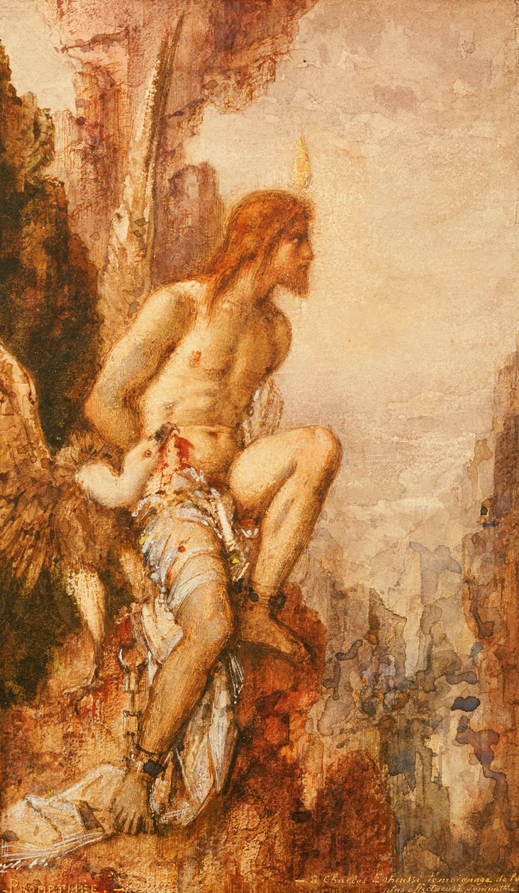 Prometheuksen kidutus tekijältä Gustave Moreau