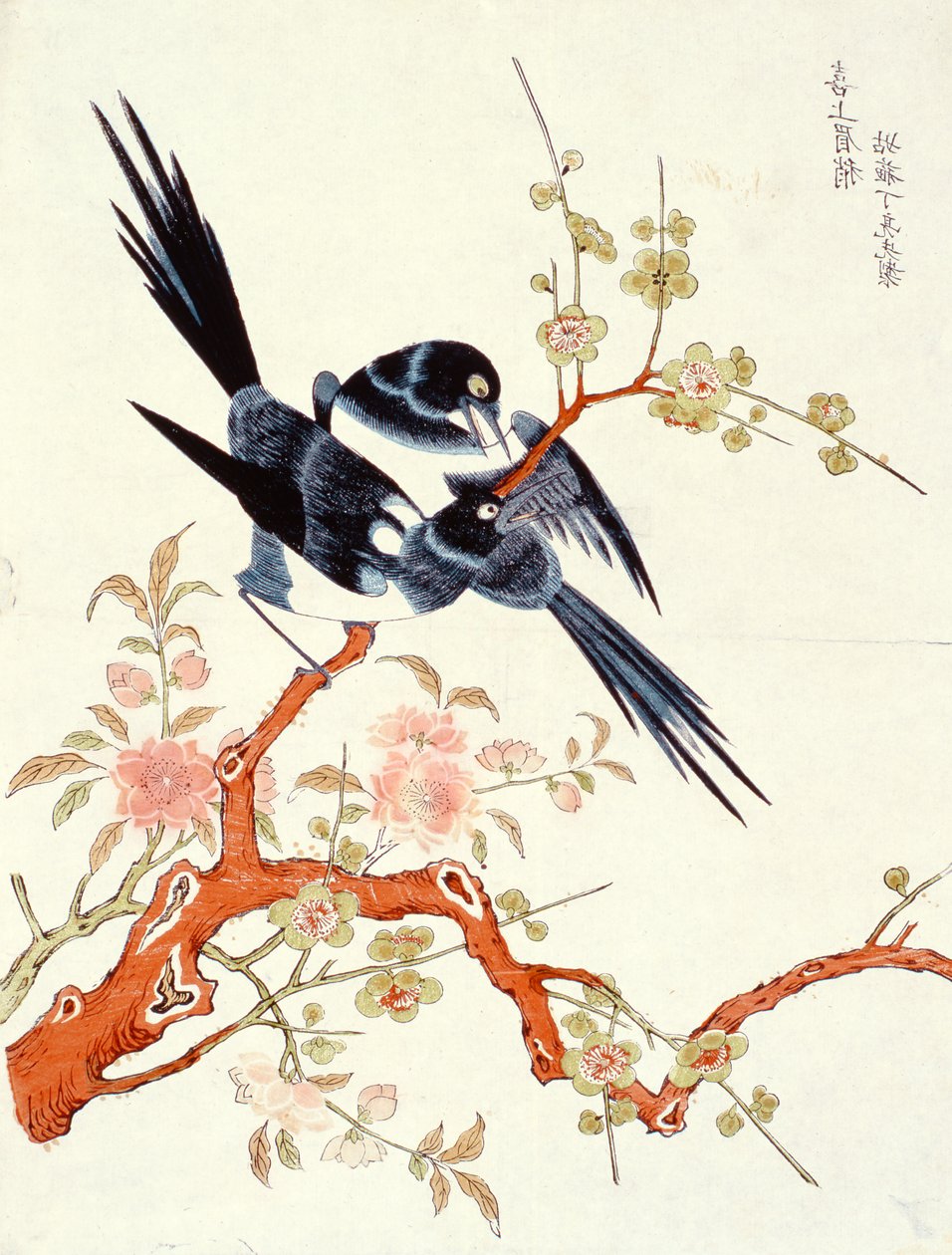 Xishang meixiao (Näyttää iloiselta) Suzhou (värillinen puupalikkaprintti) tekijältä Gusu Ding Liangxian