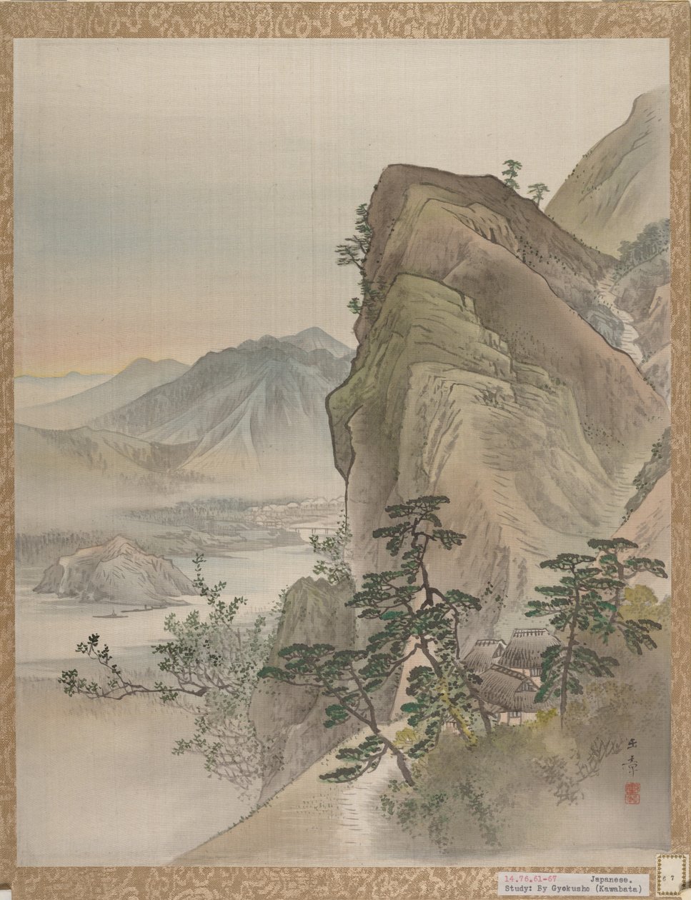 Maisema, 1800. tekijältä Gyokusho Kawabata