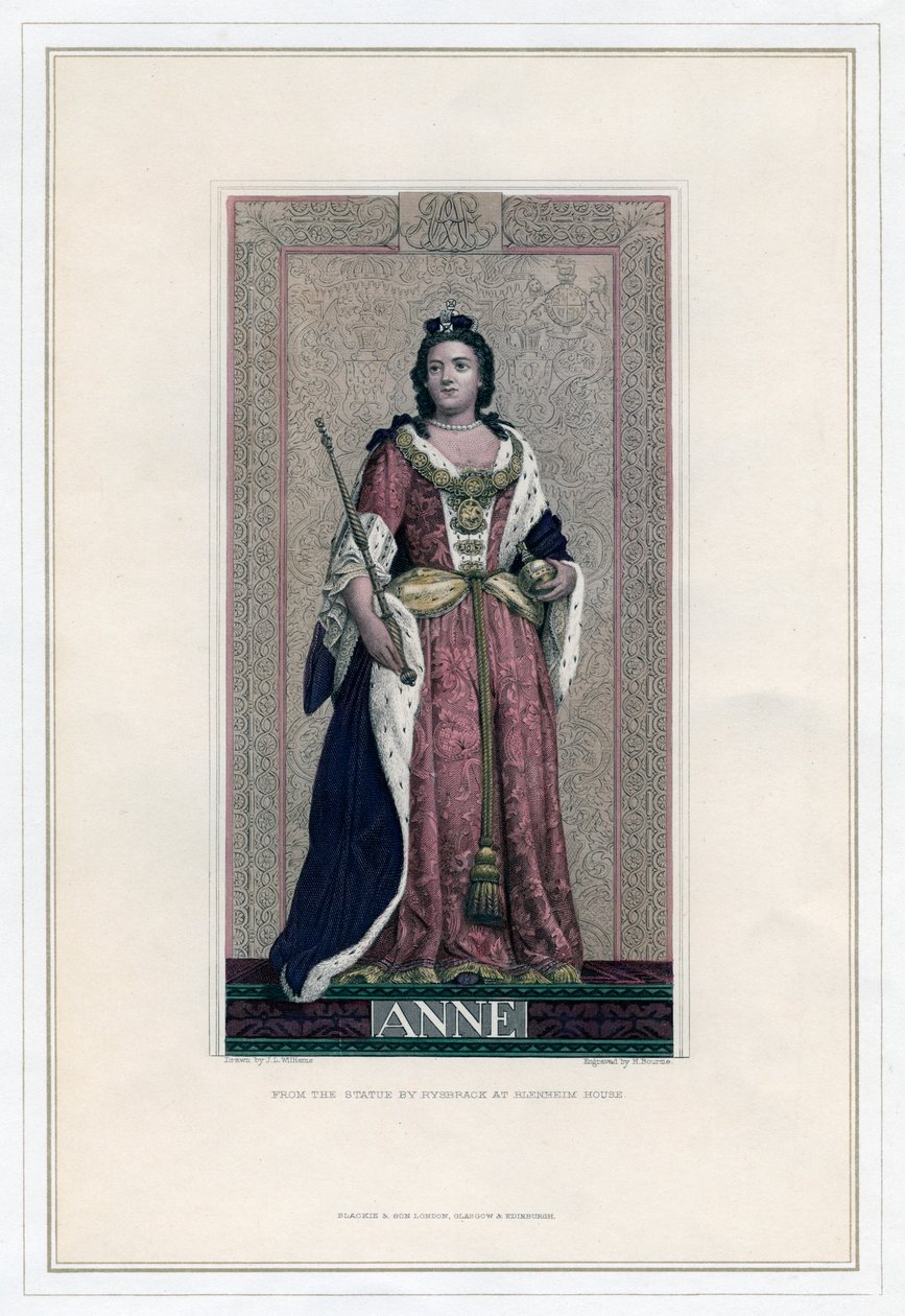 Kuningatar Anne, 1800-luku tekijältä H. Bourne