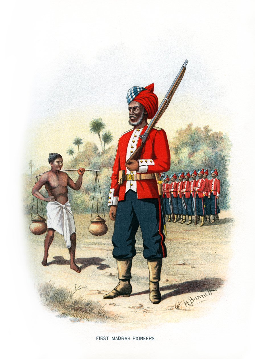 Ensimmäinen Madras Pioneers, 1890. tekijältä H. Bunnett