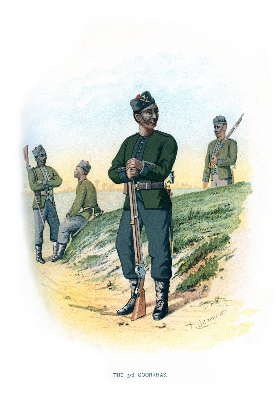 3rd Goorkhas, 1890. tekijältä H. Bunnett