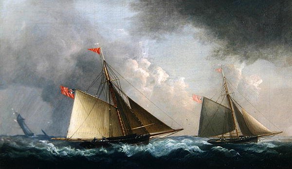 Cutter Yachts Racing (öljy kankaalle) tekijältä H. Sargeant