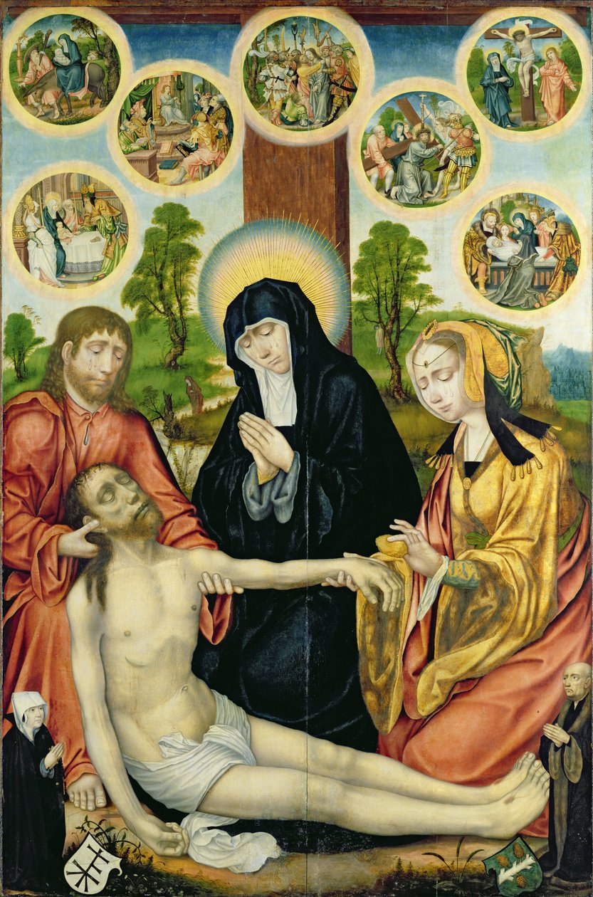 Kuolleen Kristuksen valitus, n. 1520 (katso 150819 ja 150820) tekijältä Hamburg Master