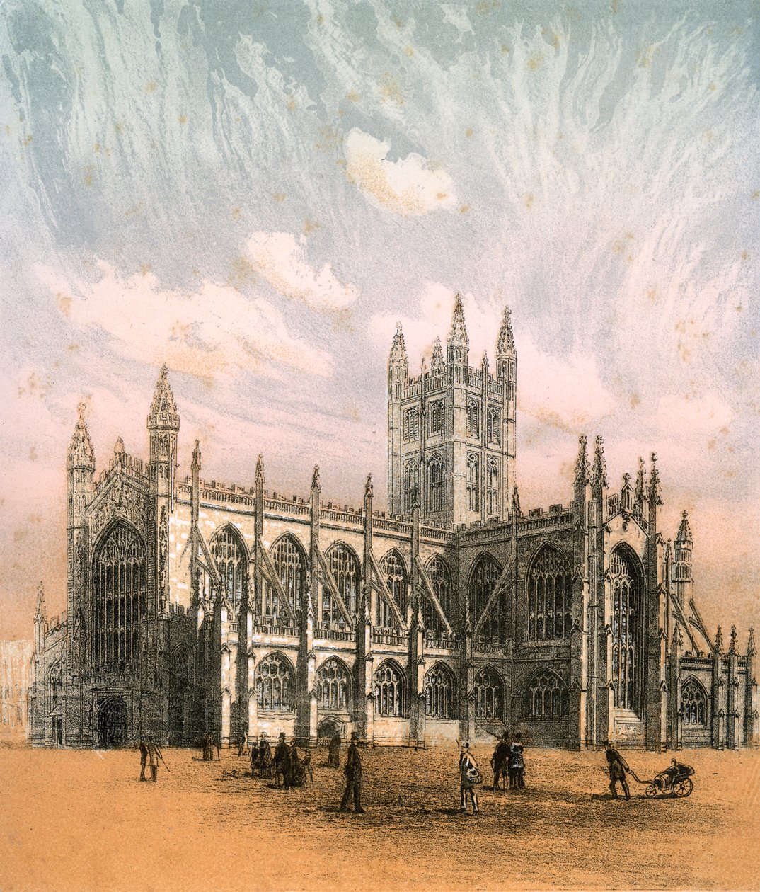 Bath Abbey, Somerset, 1870 tekijältä Hanhart