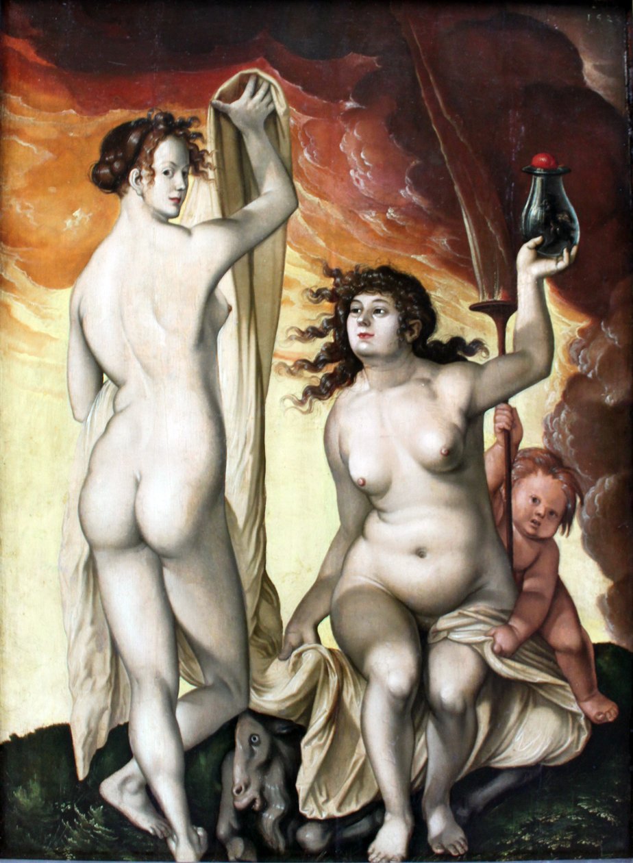 Zwei Hexen tekijältä Hans Baldung Grien
