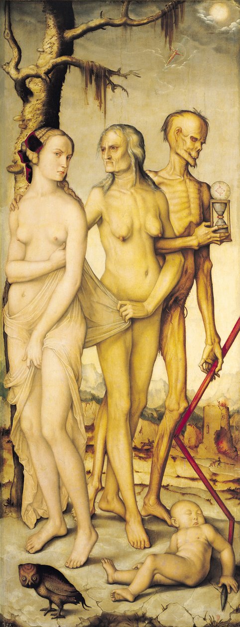 Ihmisen ja kuoleman kolme aikakautta tekijältä Hans Baldung Grien