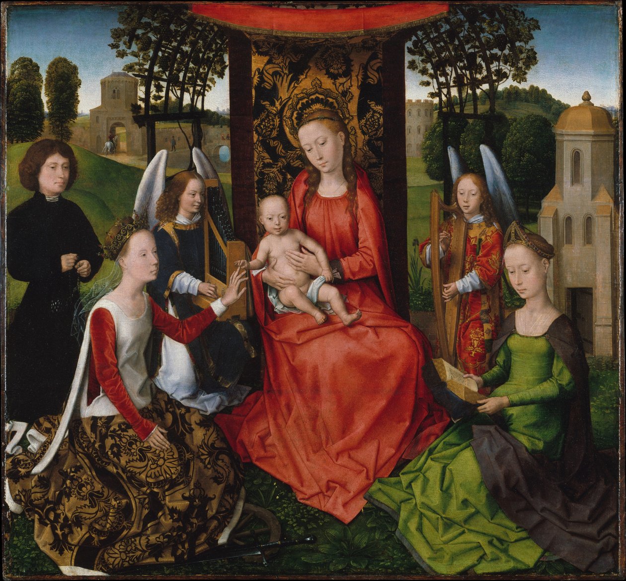 Pyhän Katariinan mystinen avioliitto tekijältä Hans Memling