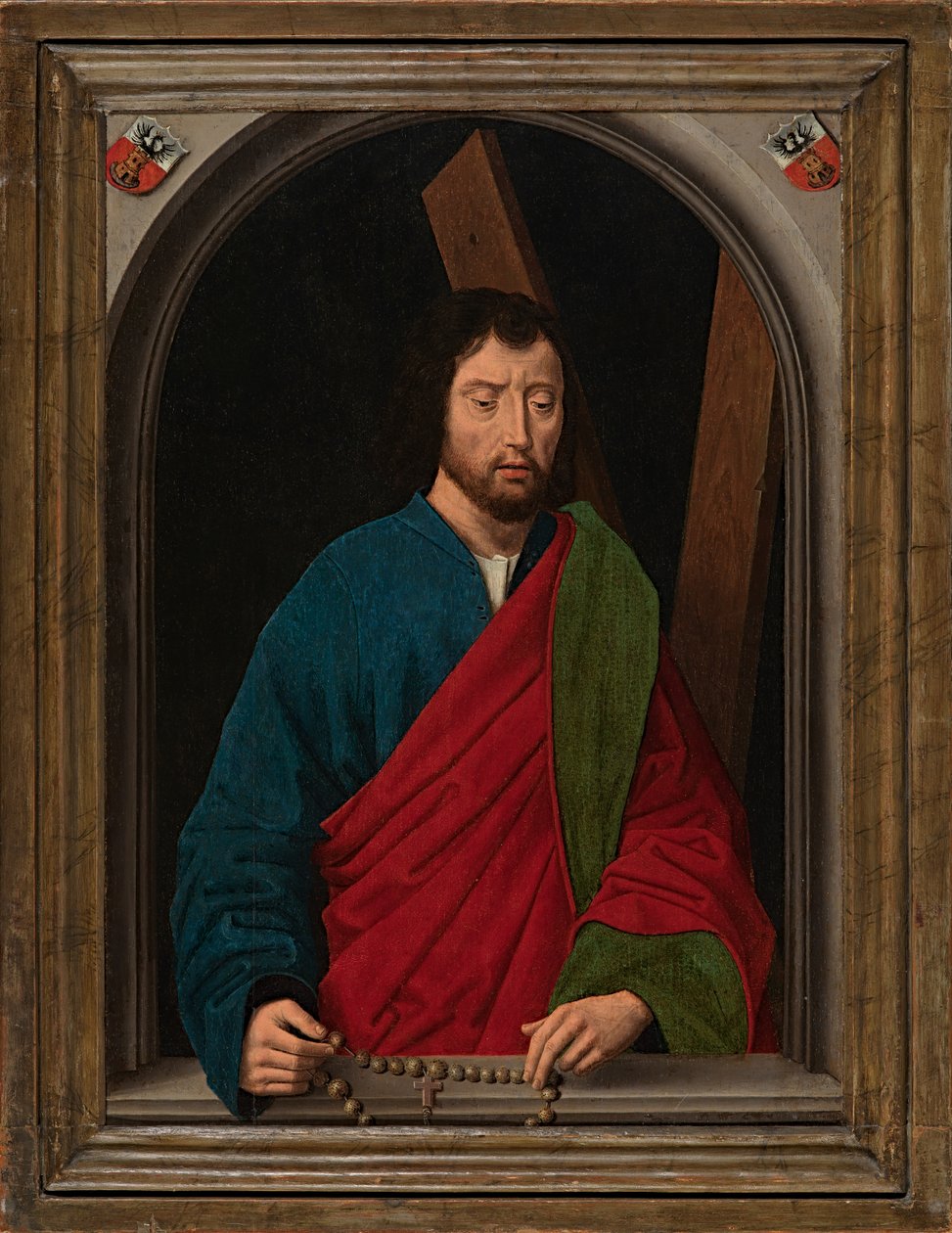 St. Andrew, n. 1491-1519 (öljy paneelille) tekijältä Hans (after) Memling