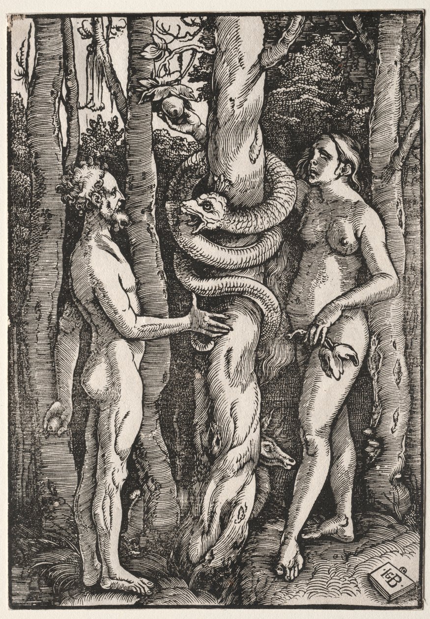 Aadam ja Eeva, n. 1514. tekijältä Hans Baldung