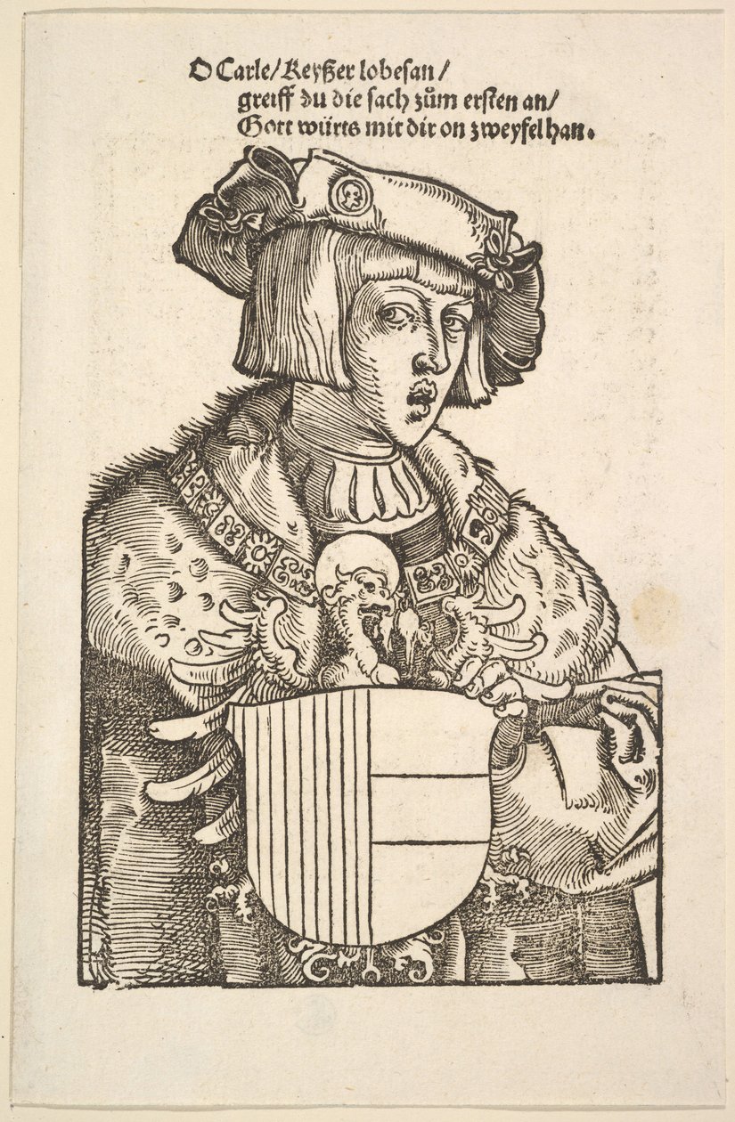 Kaarle V:n muotokuva. tekijältä Hans Baldung