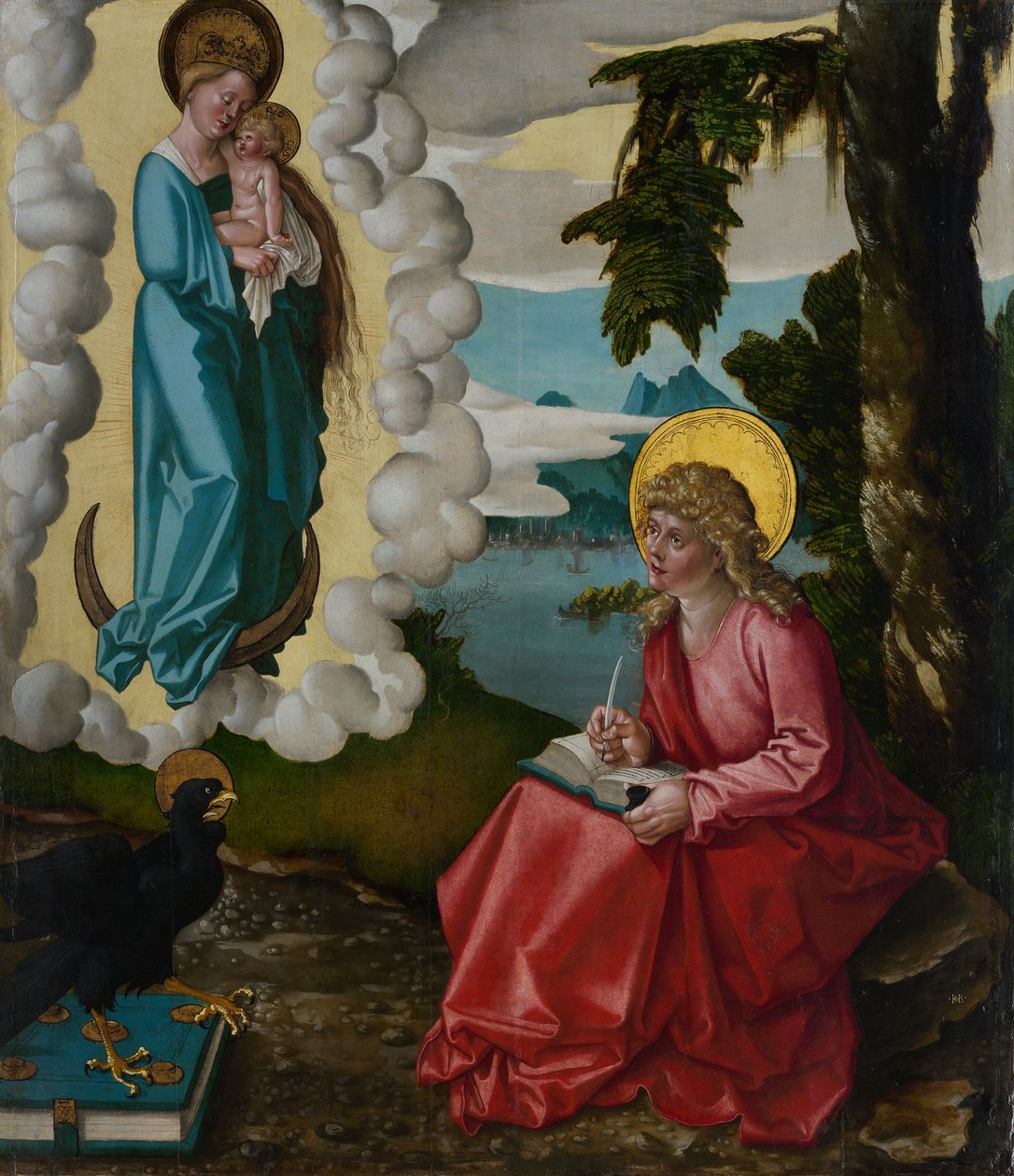 Pyhä Johannes Patmosella, n. 1511. tekijältä Hans Baldung