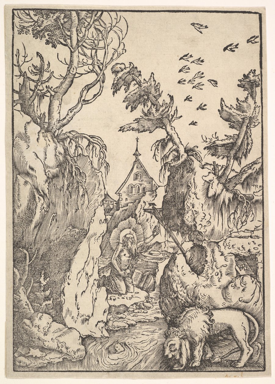 St. Jerome in the Desert, n. 1511. tekijältä Hans Baldung
