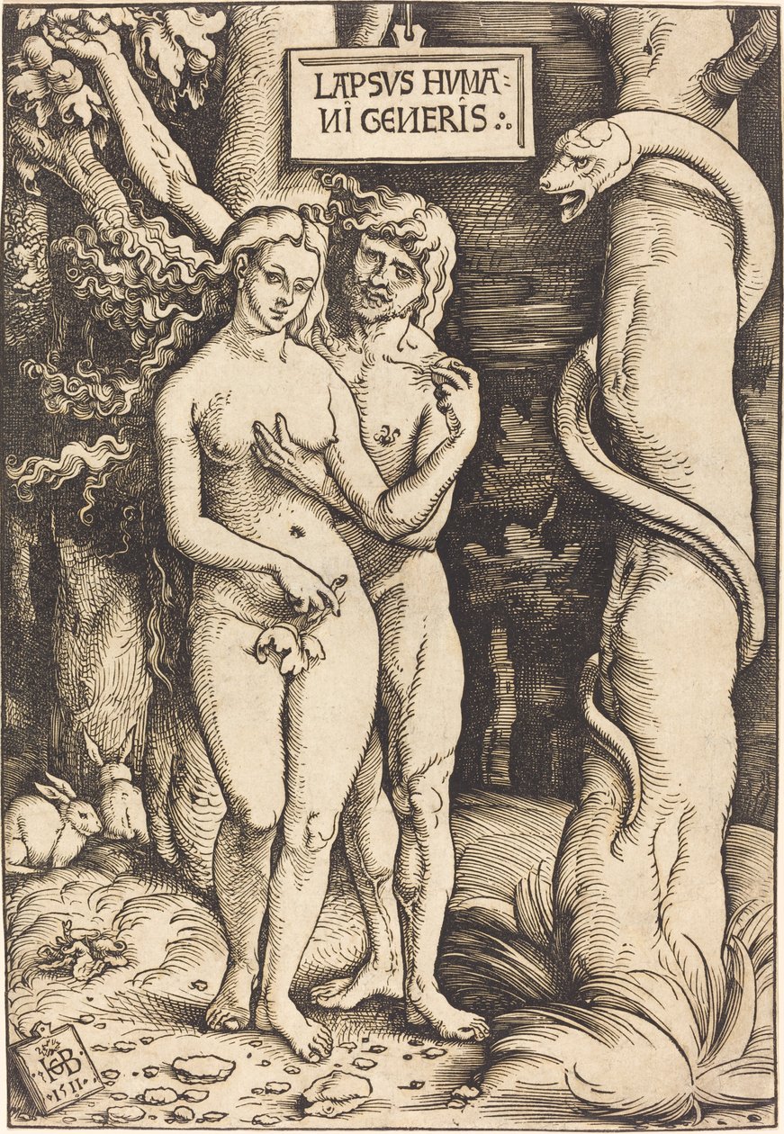 Aatami ja Eeva tekijältä Hans Baldung Grien