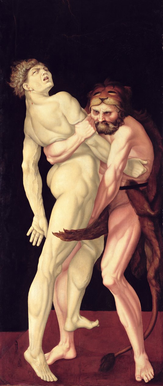 Hercules ja Antaeus tekijältä Hans Baldung Grien