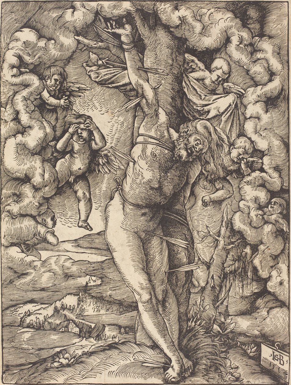 Pyhä Sebastian, 1514 tekijältä Hans Baldung Grien