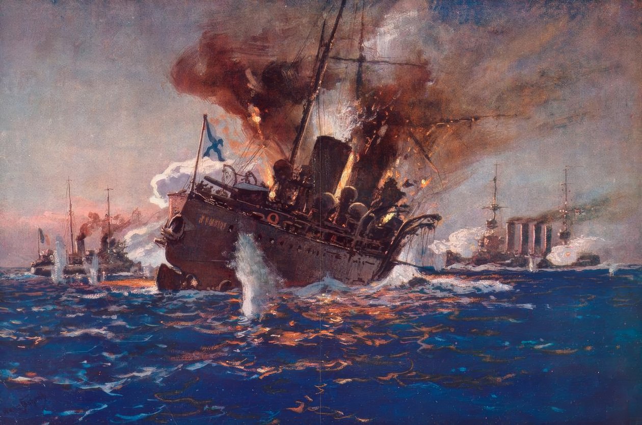 Seeschlacht vor Pulo Pinang / H. Bohrdt tekijältä Hans Bohrdt