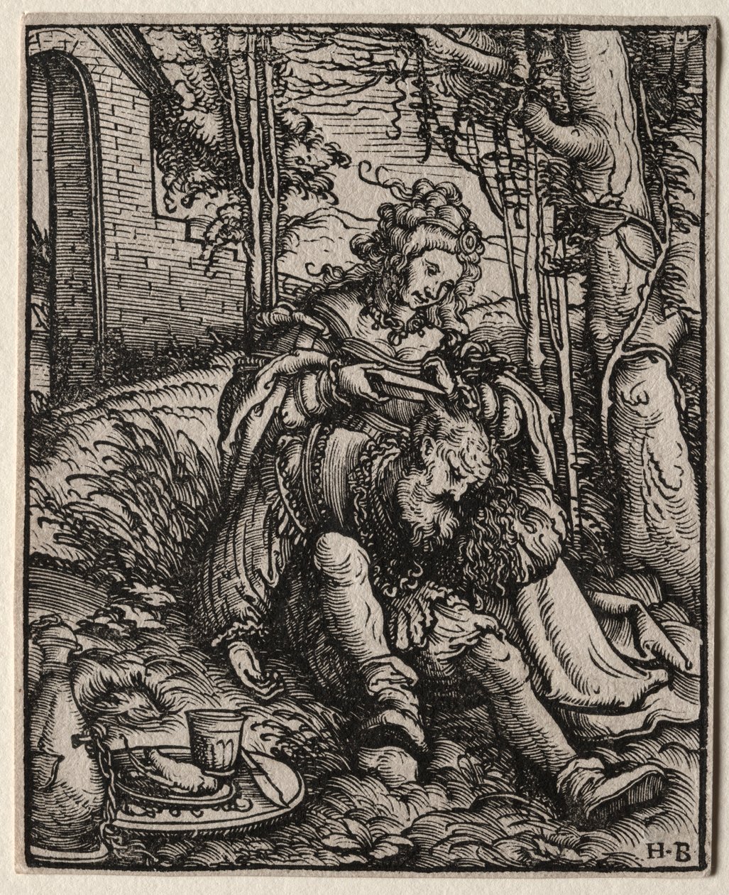 Simson ja Delila, 1519. tekijältä Hans Burgkmair