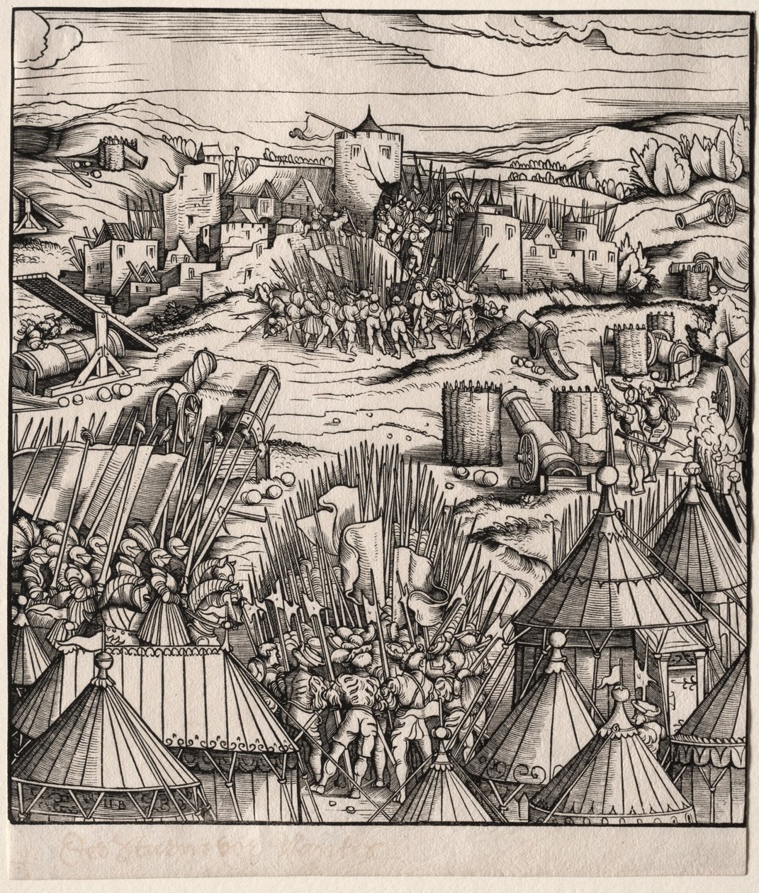 Nantesin myrsky, 1512-1515. tekijältä Hans Burgkmair