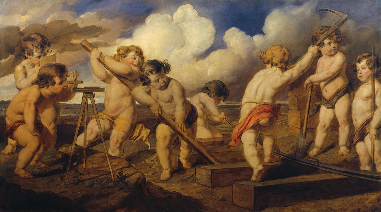 Putti rakentaa rataa tekijältä Hans Canon