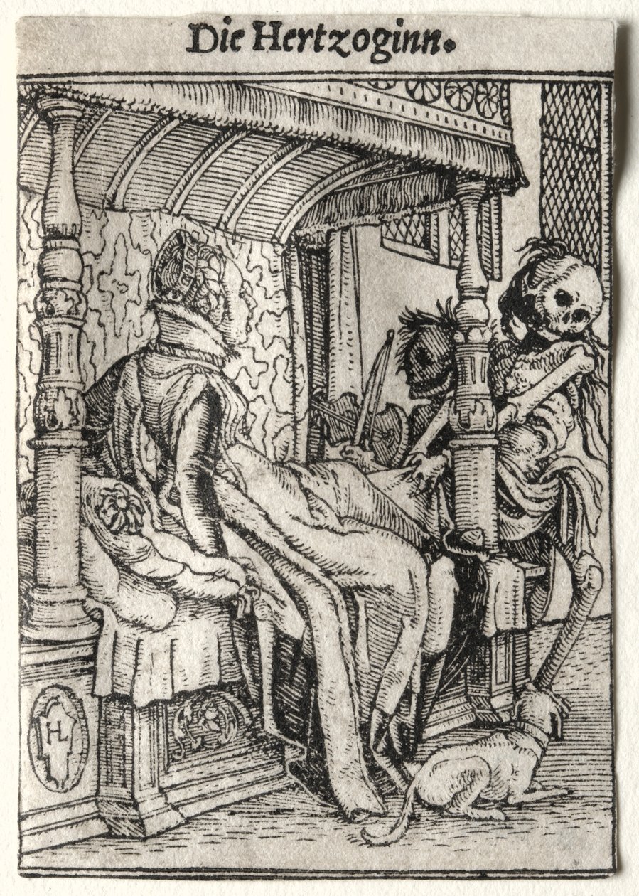 Kuoleman tanssi: Herttuatar. tekijältä Hans Holbein