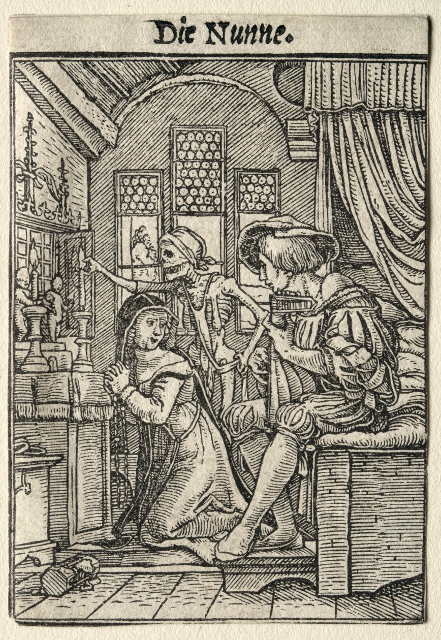 Kuoleman tanssi: Nunna. tekijältä Hans Holbein