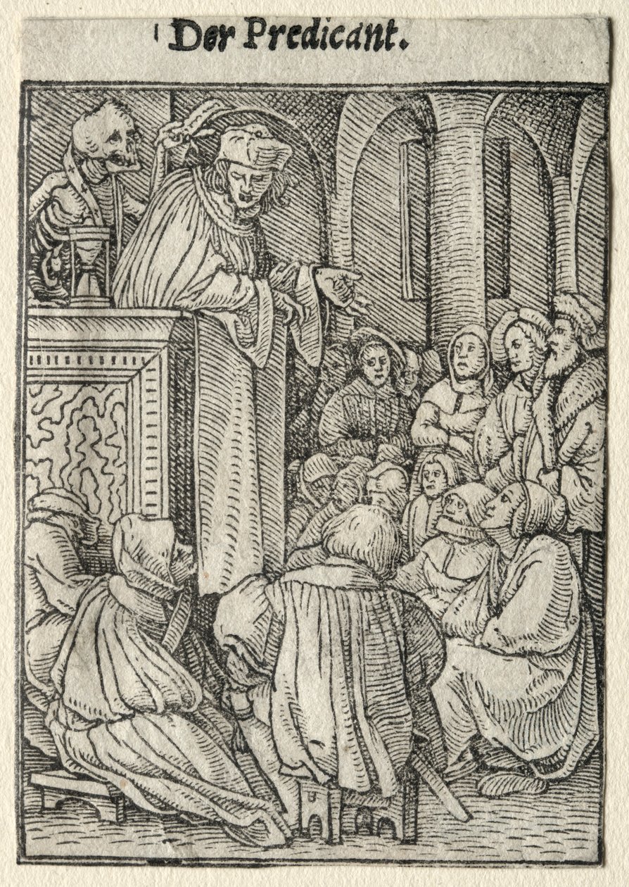 Kuolematanssi: Saarnaaja. tekijältä Hans Holbein