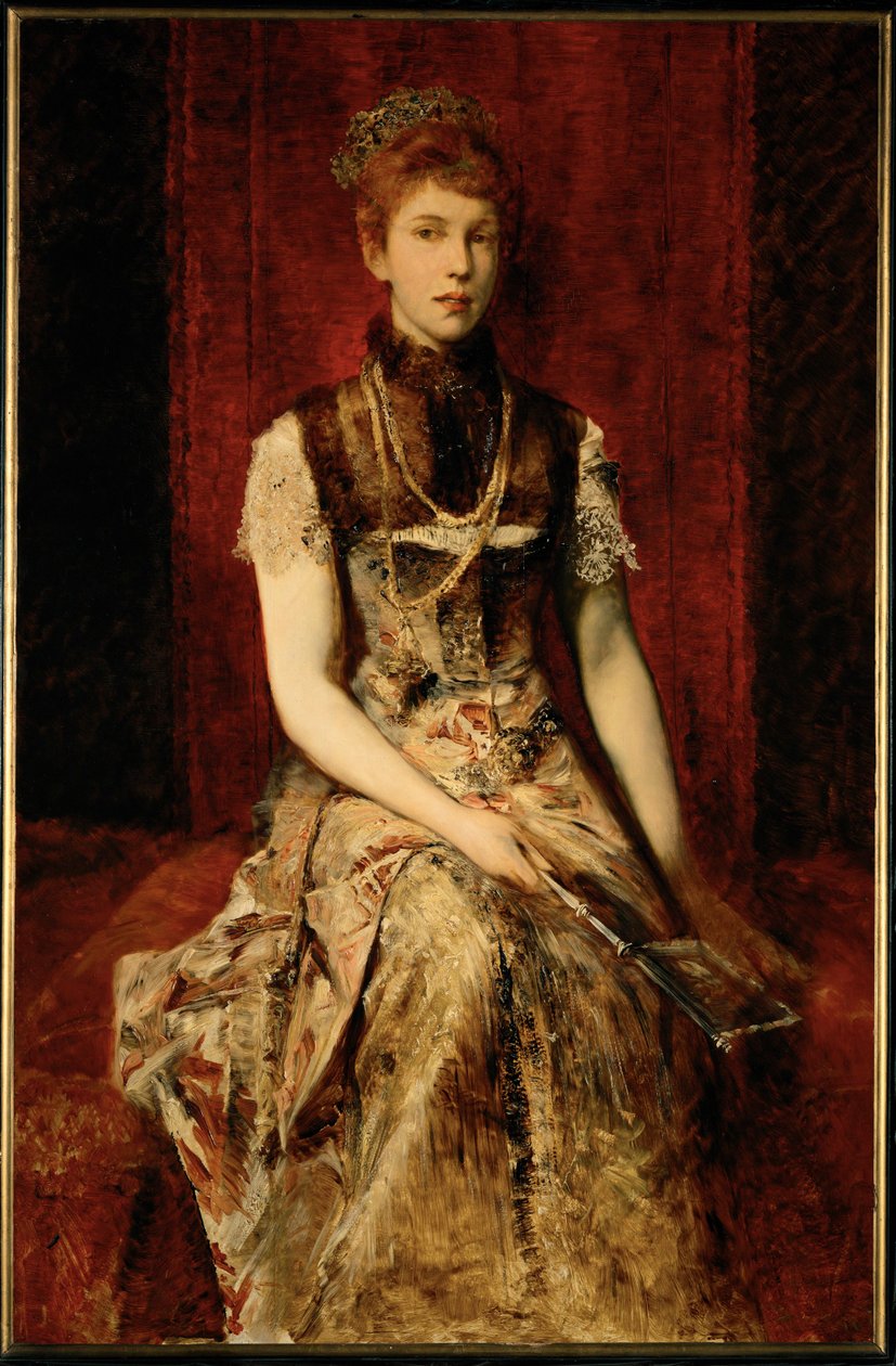 Dora Fournier-Gabillon ... (maalaus puulle) tekijältä Hans Makart
