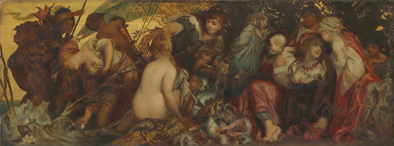 Meren aarteet, n. 187075. tekijältä Hans Makart