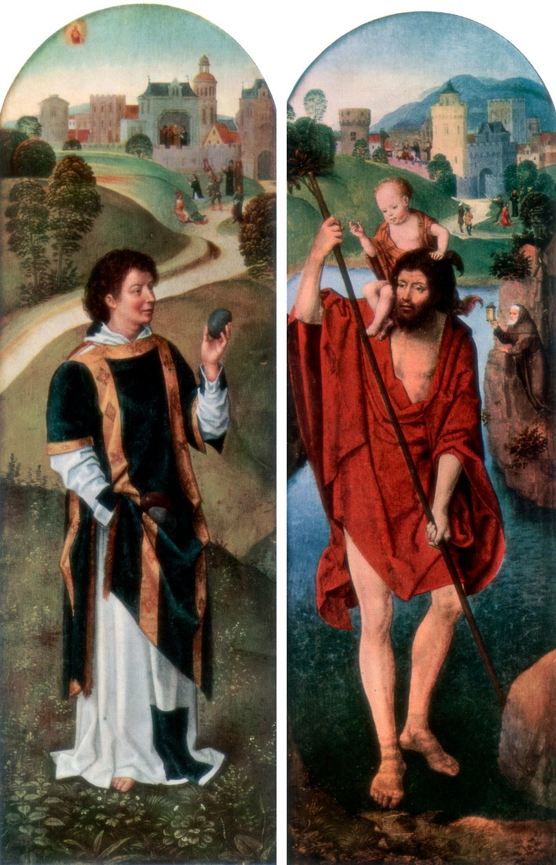 St Stephen ja St Christopher, 1927 tekijältä Hans Memling