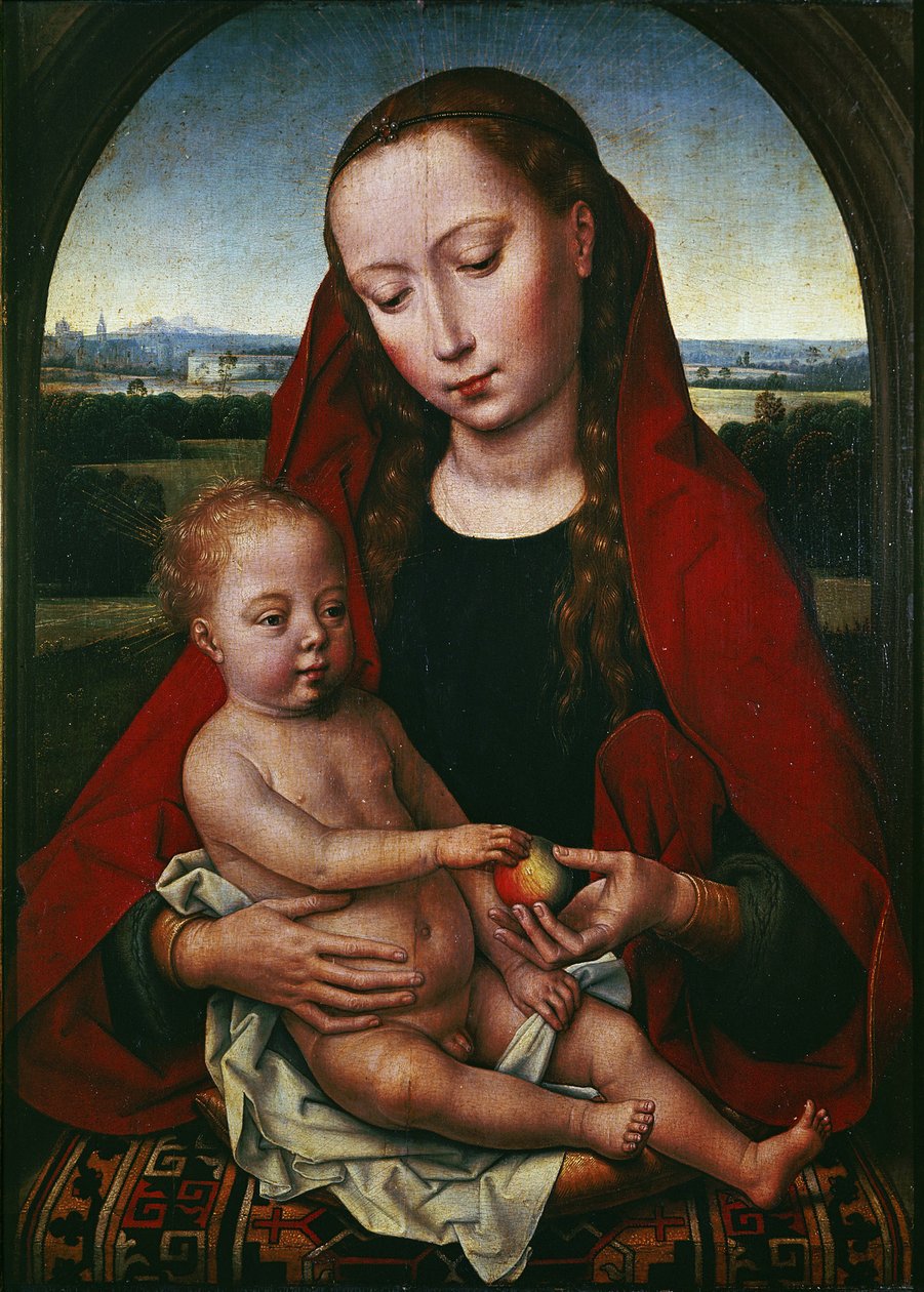 Neitsyt ja lapsi, 1480-1490 tekijältä Hans Memling