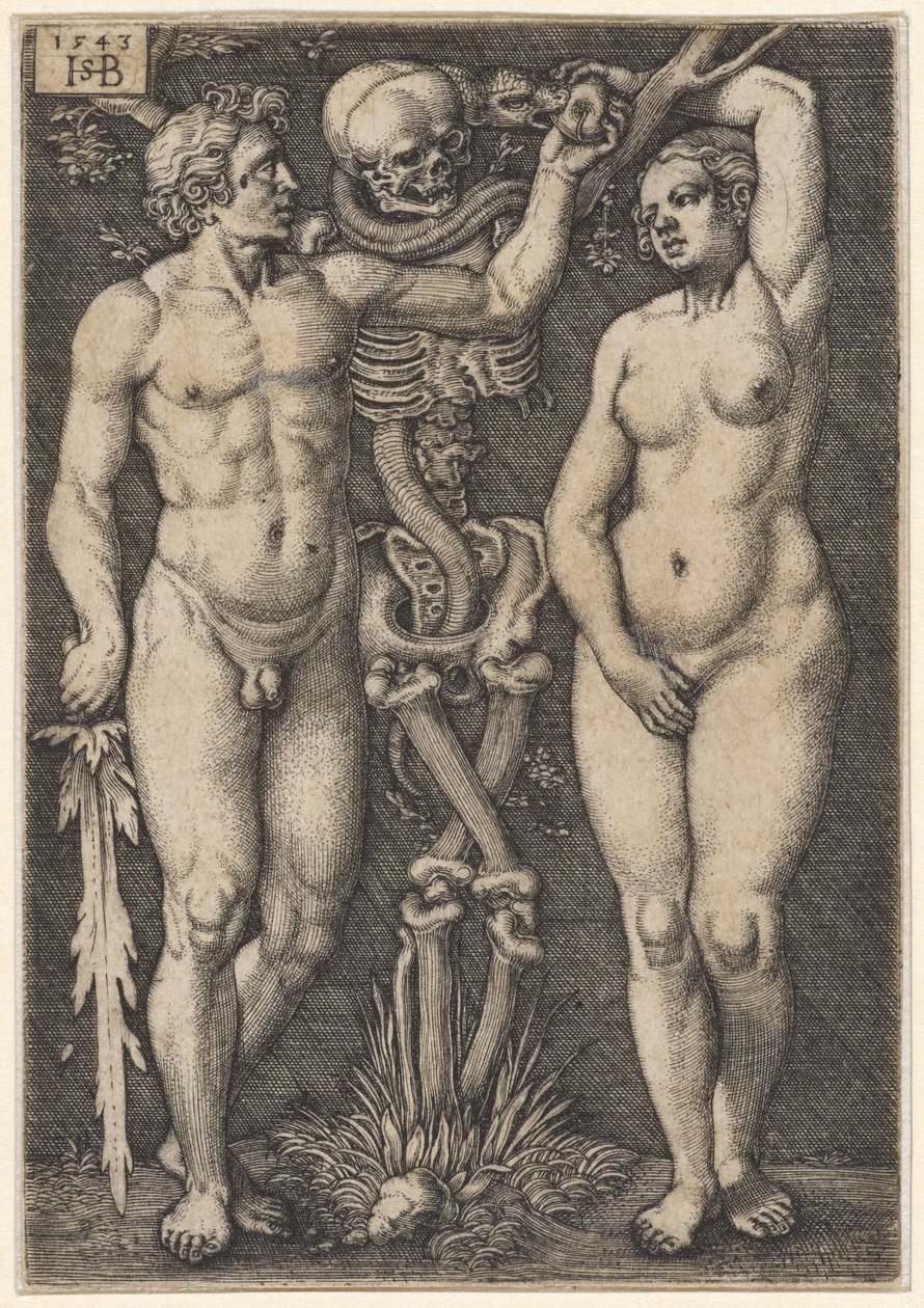Aadam ja Eeva, 1543 tekijältä Hans Sebald Beham