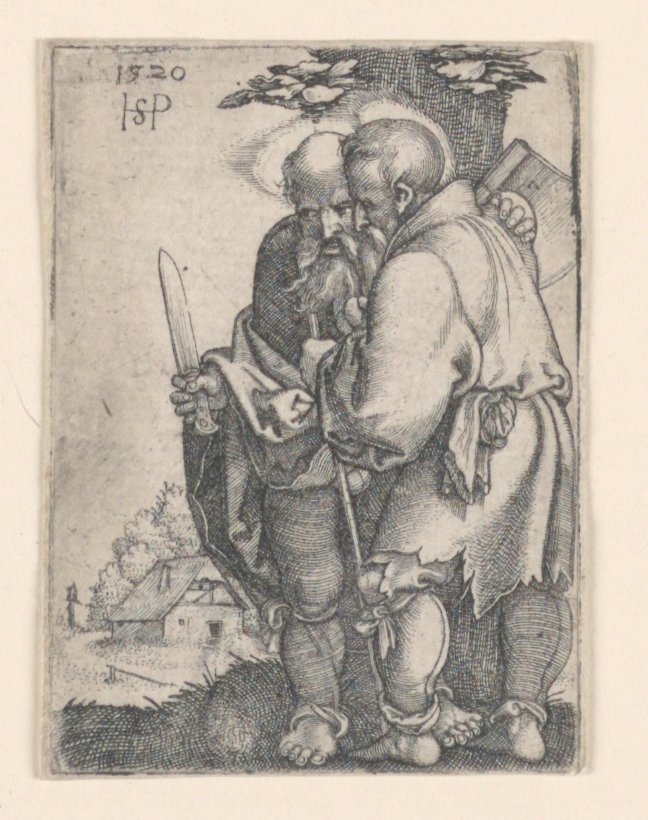 Pyhä Bartolomeus ja Pyhä Mattias tekijältä Hans Sebald Beham