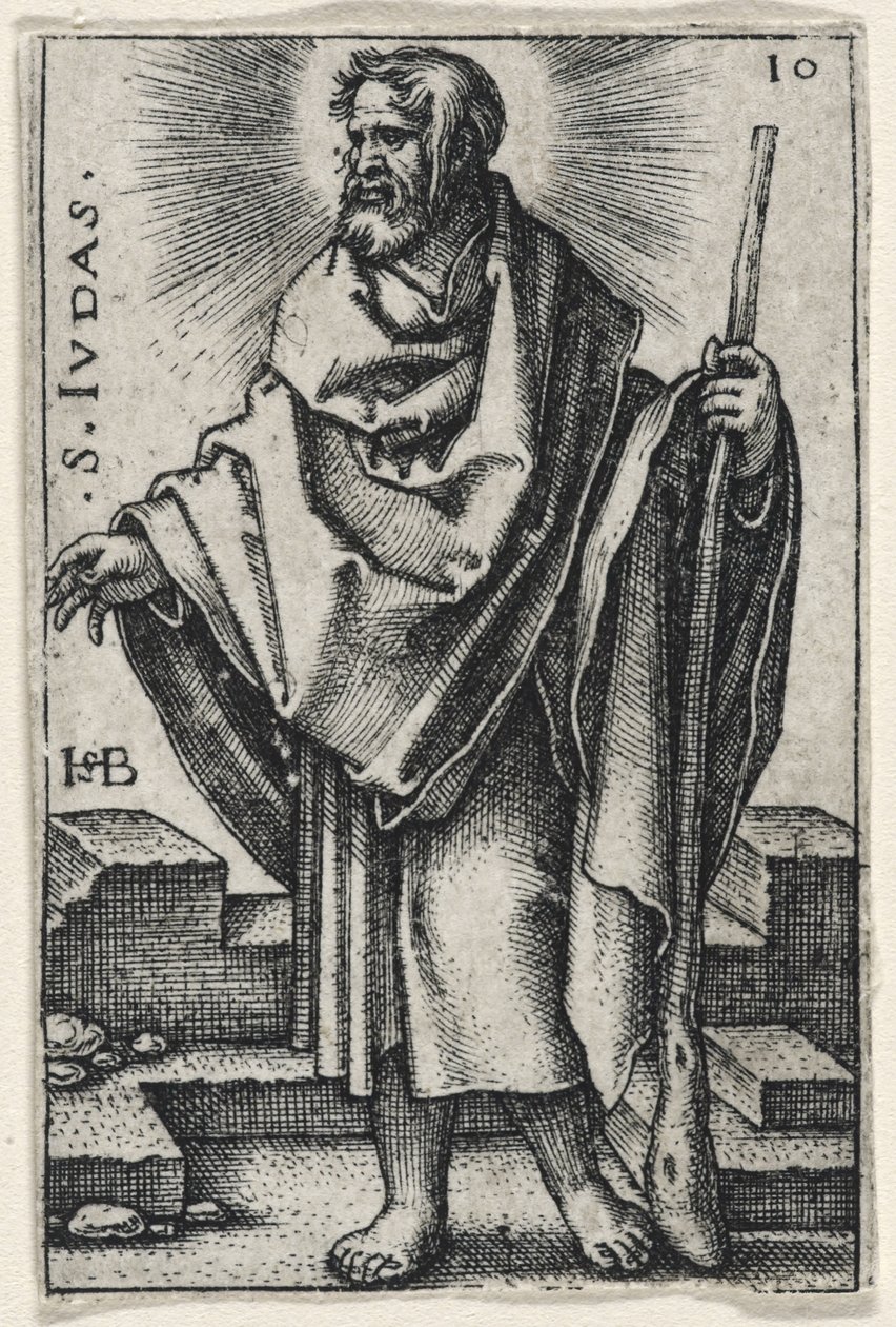 Pyhä Juudas Tadeus, 1541-46 tekijältä Hans Sebald Beham