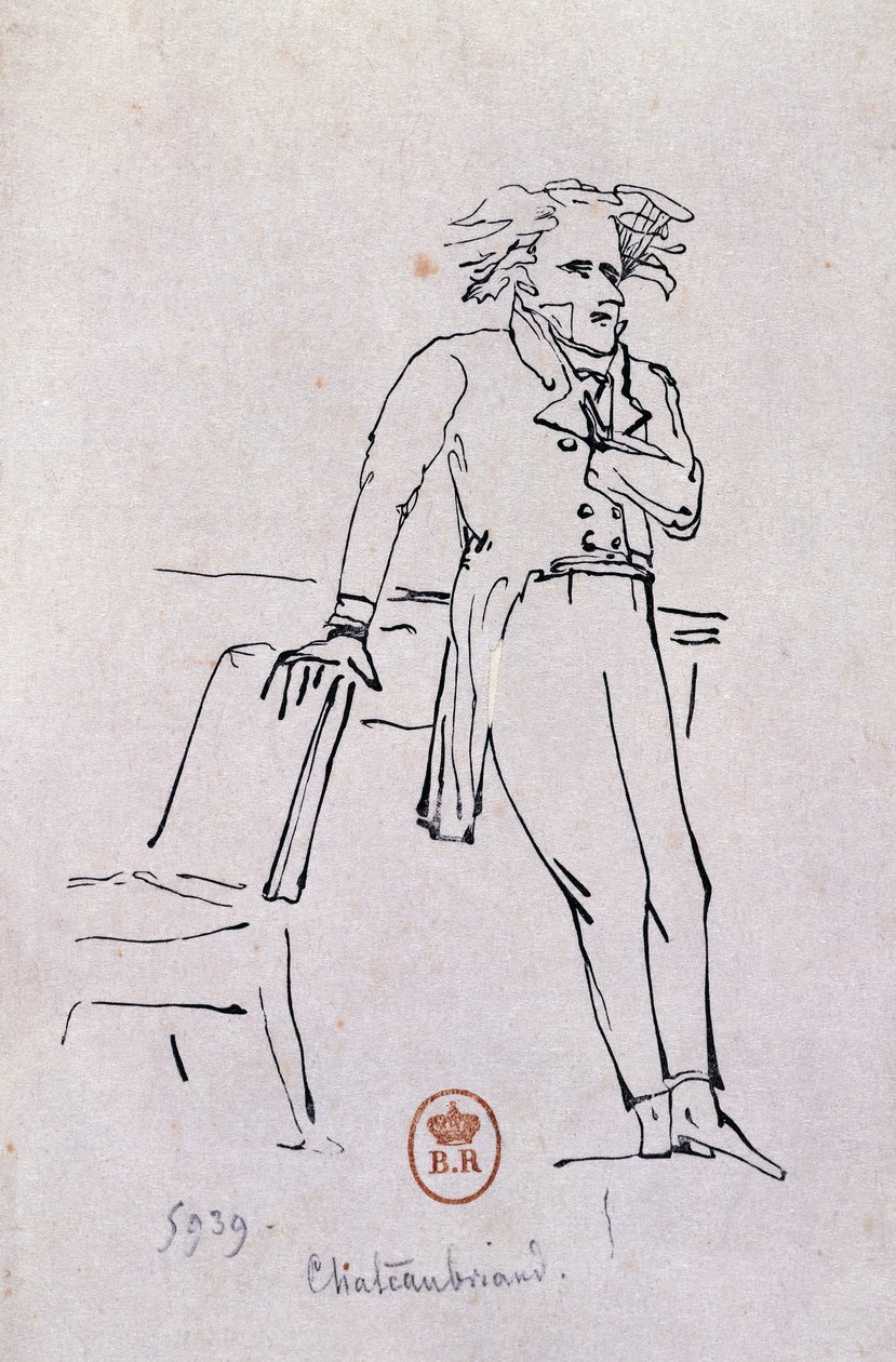 Muotokuva Francois-Rene de Chateaubriandista tekijältä Hans Toepper