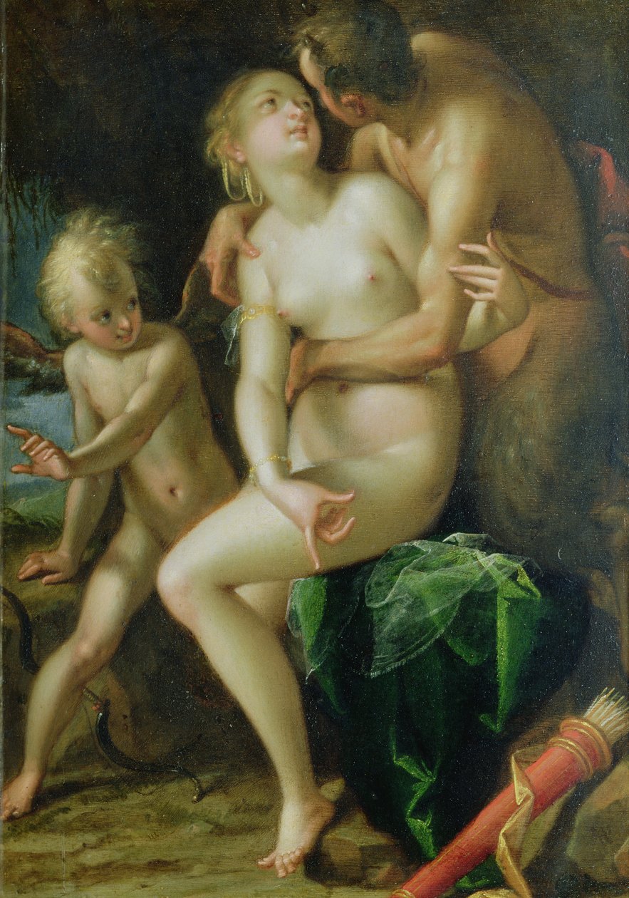 Jupiter, Antiooppi ja Cupid tekijältä Hans von Aachen