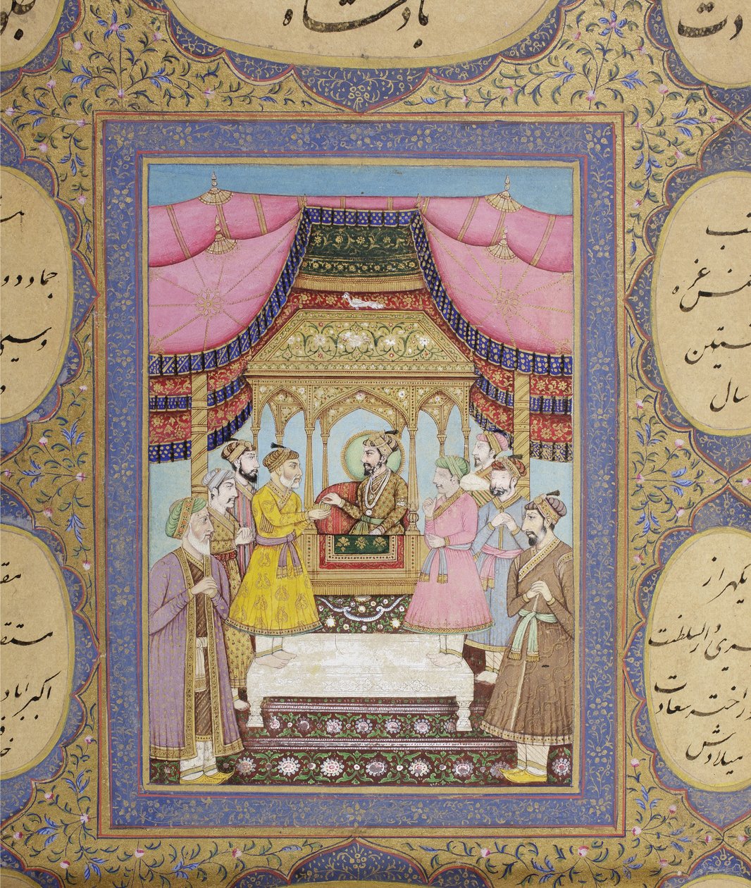 Mughal-dynastian sukututkimusalbumi, 1855 (läpinäkymätön wc ja kulta paperilla) tekijältä Haqim Ahasan Ullah Khan