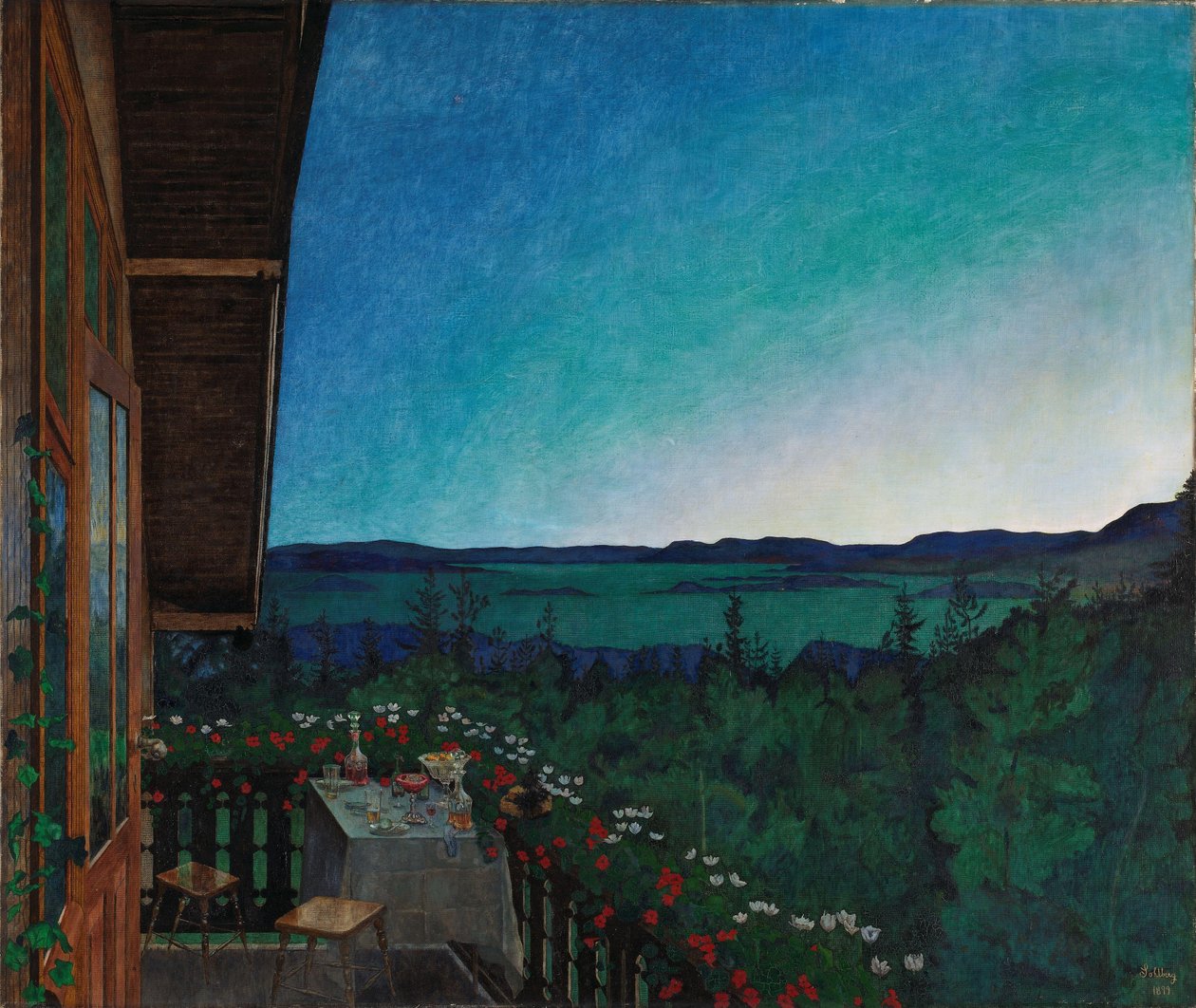 Kesäyö, 1899 tekijältä Harald Oscar Sohlberg