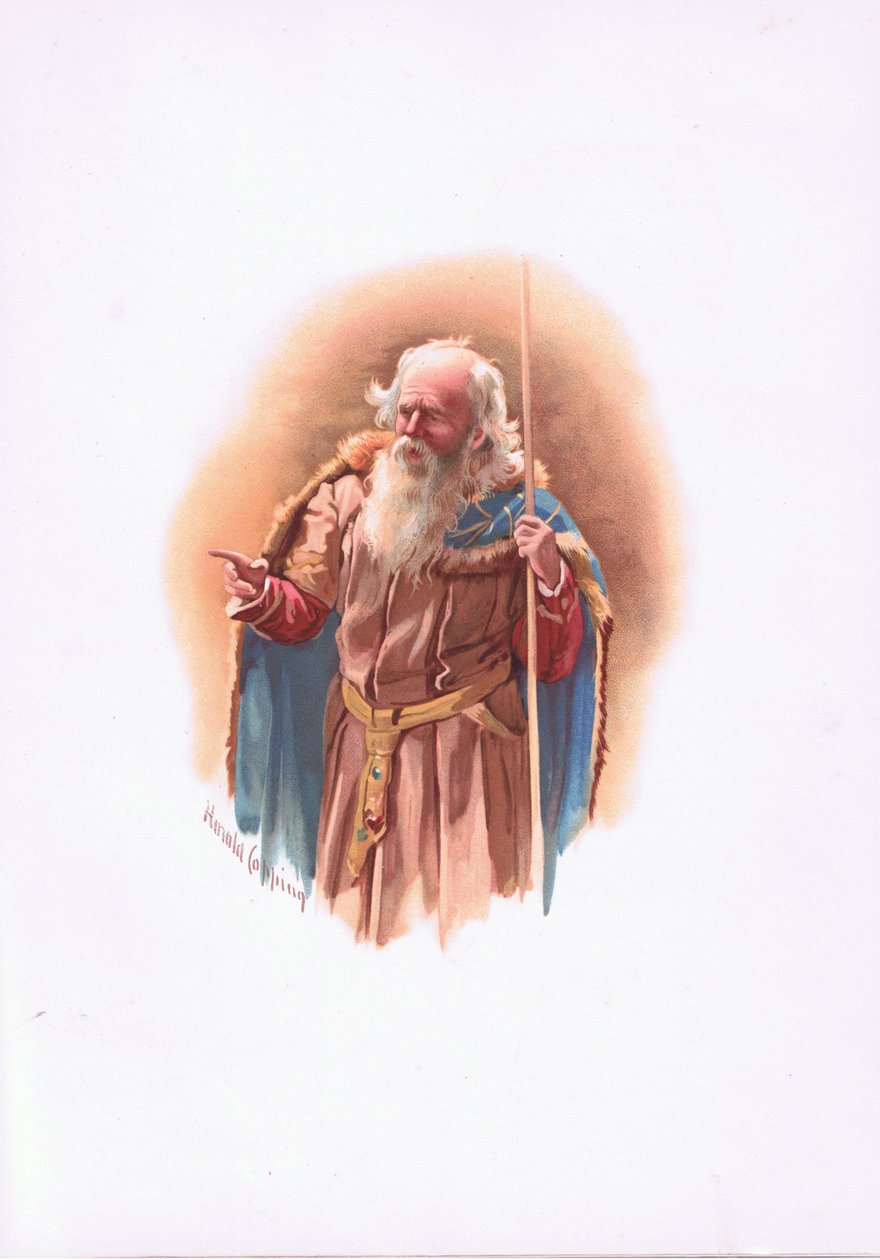 Polonius, kuvitus Hamletista tekijältä Harold Copping