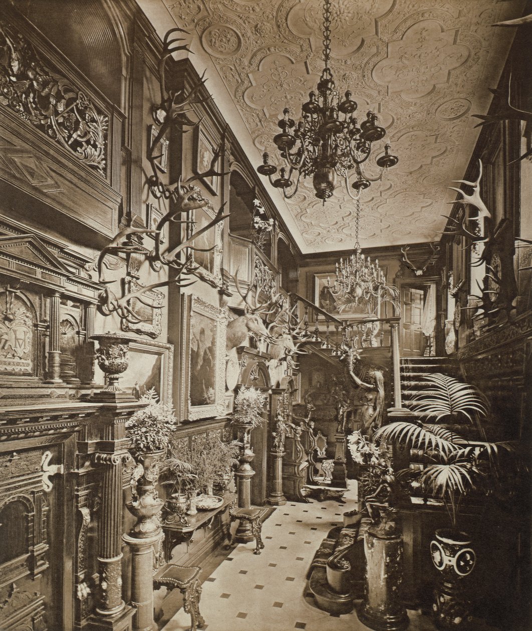 The Hall, Wickham Hall, Kent, 1897 tekijältä Harold Palmer