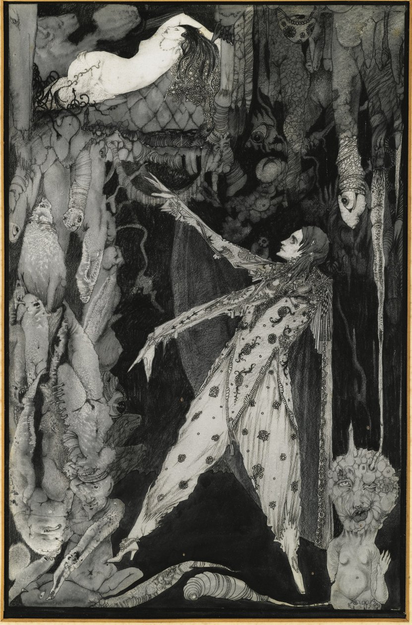 Kuvitus Goethes Faustille, 1924-1925 tekijältä Harry Clarke