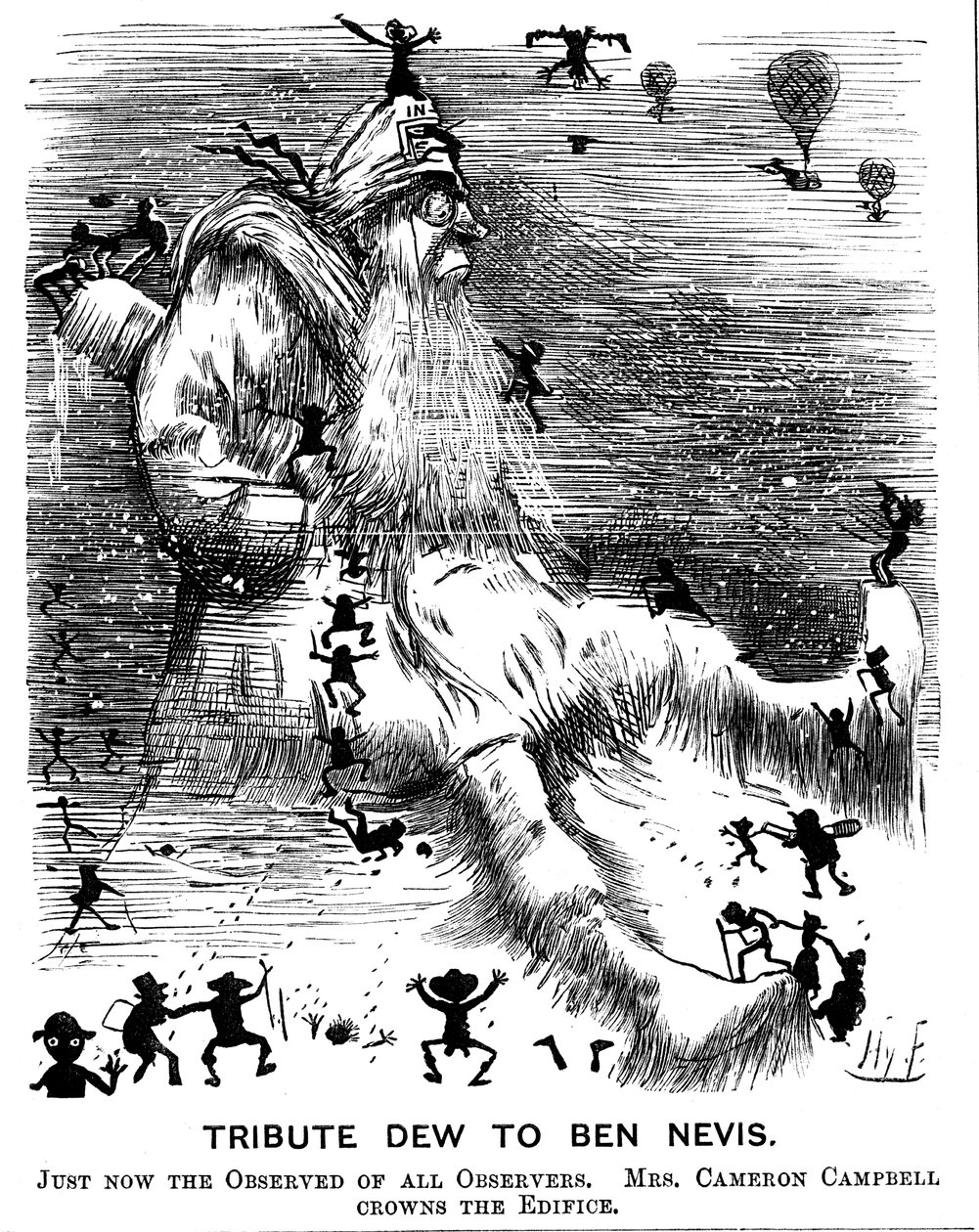 Tribute Dew Ben Nevisille, 1883 tekijältä Harry Furniss