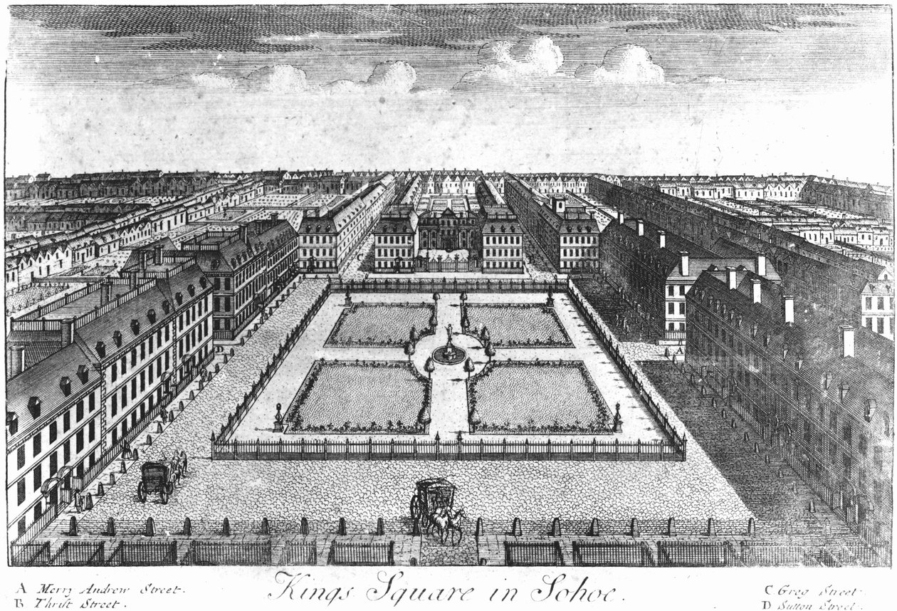 Kings Square Soho, 1720-30 tekijältä Haynes King